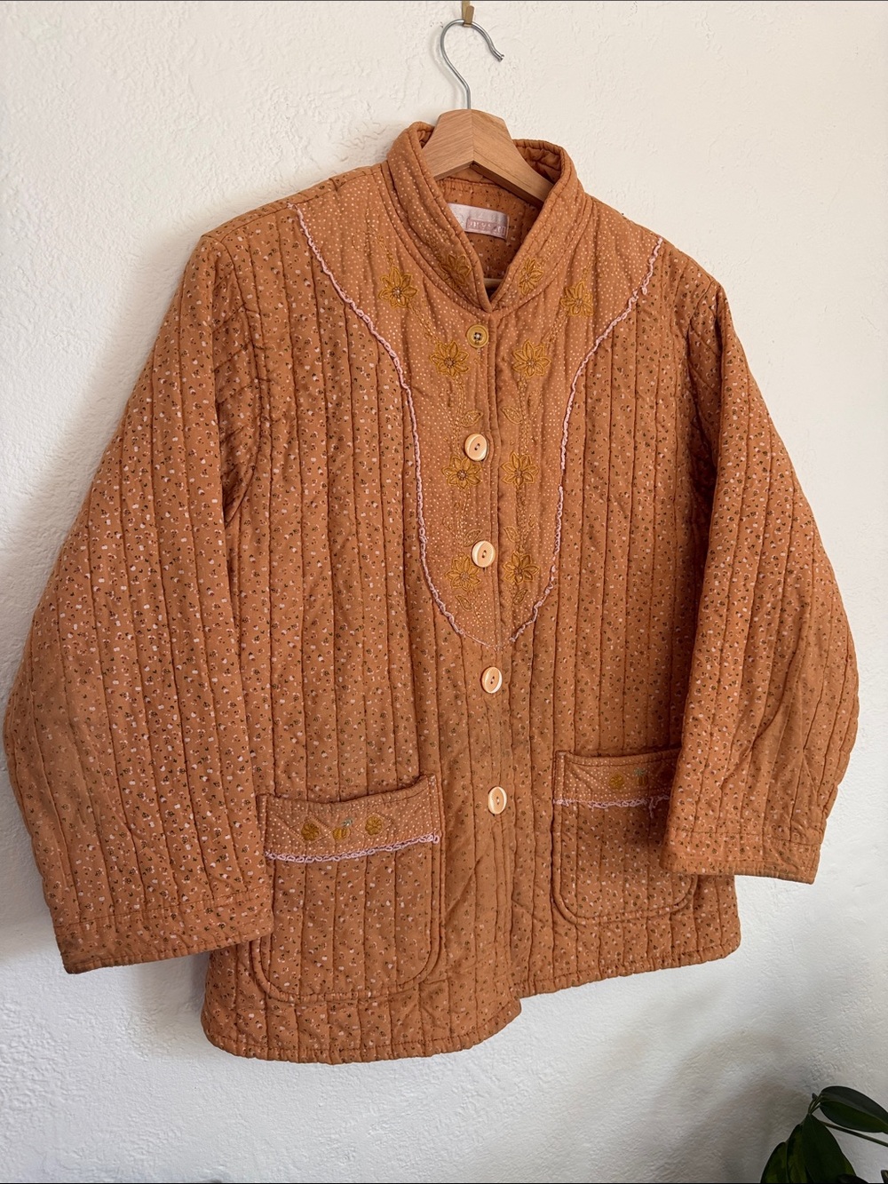 Vintage Quilted Embroidered Women's Jacket